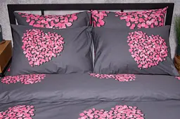 Комплект постільної білизни Moon&Star Satin Elit Rose Quartz сімейний 2х143х210 см наволочки 2х50х70 см - мініатюра 3