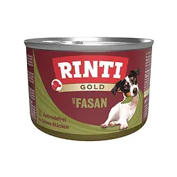 Беззерновий вологий корм Rinti Gold mit Fasan Рінті повнораціонний натуральний для собак, Фазан 185 г (91028)