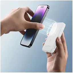 Акумулятор зовнішній магнітний Baseus Magnetic Mini Wireless Fast Charge 20W 5000 mAh білий P10022107223-00 - мініатюра 5