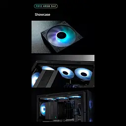 Комплект вентиляторів Deepcool FD12 ARGB 3 in 1 Black (R-FD12-BKAPN3-G) - мініатюра 11