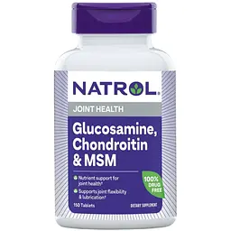 Глюкозамін, Хондроїтин та MSM Natrol Glucosamine, Chondroitin and MSM 150 таблеток (NTL00224) - мініатюра 3