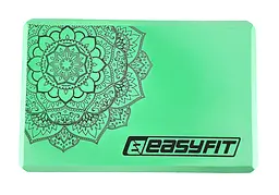 Блок для йоги EasyFit EVA з м'ятним малюнком (EF-1819-M) - мініатюра 2