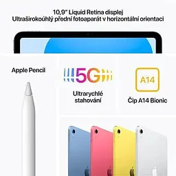 Планшет Apple iPad 10.9 2022 Wi-Fi 256GB Silver (MPQ83) - мініатюра 5