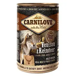 Беззерновой влажный корм для собак Carnilove Venison&Reindeer, с олениной, 400 г