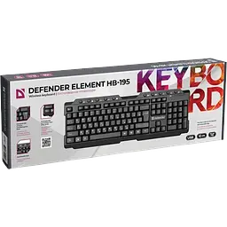 Клавіатура бездротова Defender Element HB-195 UKR Black (45189) - мініатюра 3