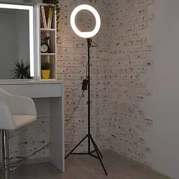Студійна 360° світлодіодна LED лампа зі штативом та дзеркалом No Brand LIVE LIGHT A3649 - мініатюра 4