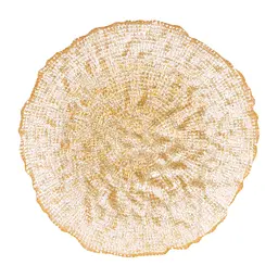 Тарілка Ardesto Golden ice 20.5x2 см скло золотиста (AR5059)