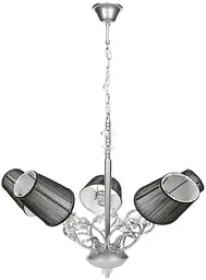 Люстра 90992, 5x40W, E14, метал хром./тканина