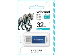 Флешка Wibrand 32 GB Cougar Blue USB 2.0 (WI2.0/CU32P1U) - мініатюра 2