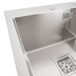 Кухонна мийка Platinum Handmade НSB з нержавіючої сталі 3 мм квадратна 45x45x23 см (SP000037433) - мініатюра 4