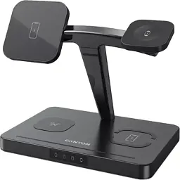 Зарядний пристрій Canyon wireless charger WS-404 15W 4in1 Black (CNS-WCS404)
