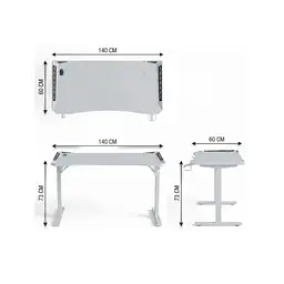 Комп'ютерний стіл GT Racer T-1452 White (T-1452 (140x60x73) White) - мініатюра 7