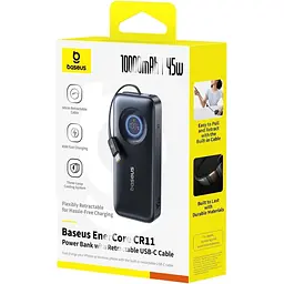 Зовнішній акумулятор Baseus EnerCore CR11 10000mAh 45W Black (E0027G00) [161313] - мініатюра 6