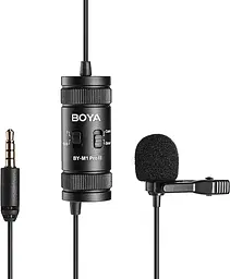 Мікрофон BOYA BY-M1 Pro II Lavalier для запису звуку, Чорний