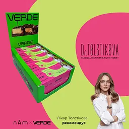 Батончик ягідний протеїн Verde x Dr.Tolstikova x NAM 45 г.  - мініатюра 5