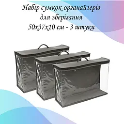 Набір сумок-органайзерів для зберігання речей 3 шт. - 50×37×10 см LoveYouHome - мініатюра 2