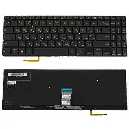 Клавіатура для ноутбука ASUS (P3540 series) rus чорний без фрейму підсвічування клавіш
