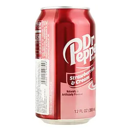 Напій безалкогольний Dr. Pepper Strawberries & Cream сильногазований 0.355 л з/б (932943) - мініатюра 3