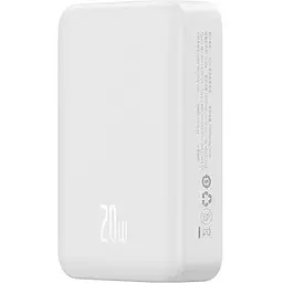 Портативна батарея Baseus Magnetic Mini Wireless Fast Charge 20000 mAh 20W PPCX150002 White - мініатюра 4