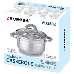 Каструля Aurora AU 5582 2 л 16см - мініатюра 6