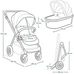 Коляска 3 в 1 Lionelo Bianka 3 в 1 Beige Sand (LO-BIANKA 3IN1 BEIGE SAND) - мініатюра 4