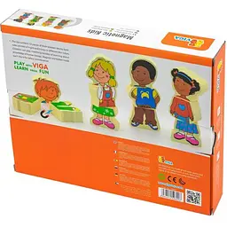 Набір магнітних фігурок Viga Toys Діти (59699VG) - мініатюра 4