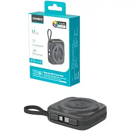 Зовнішній акумулятор Choetech Magnetic Wireless B697-BK 10000mAh 22.5W Black [156577] - мініатюра 2