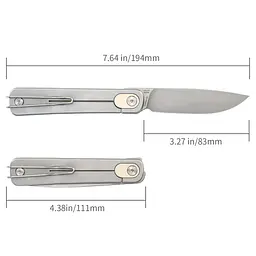 Ніж складаний туристичний SRM Palfrey 135L-GT (8.3 см) 14C28N / G10 білий - мініатюра 10