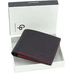 Портмоне Магніт, чорний з червоним GRANDE PELLE 11х9х2.5 см acs0032096 - мініатюра 4