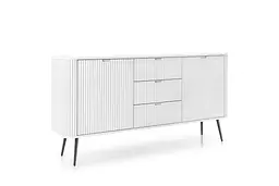 Комод Perfect Home Зова / Zova 2-дверний з 3 шухлядами і чорними ніжками KSZ168 Білий (PFH-091279) - мініатюра 4