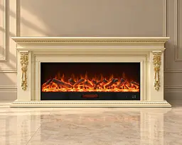 Электрический камин Milano Ivory1500 Вт с порталом, звук потрескивания дров (10080154)