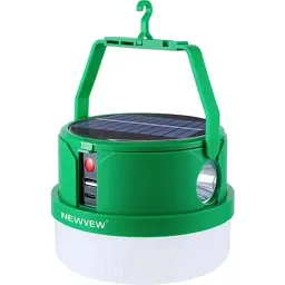 Кемпінговий ліхтар NEWVEW NV-E972 50W із сонячною панеллю, 2400mAh, Green (NWVW-NV-E972-GN)