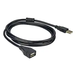 Кабель подовжувач USB to USB (F) 5 м чорний