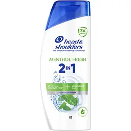 Шампунь проти лупи Head & Shoulders Свіжа м'ята 2-в-1, 400 мл 