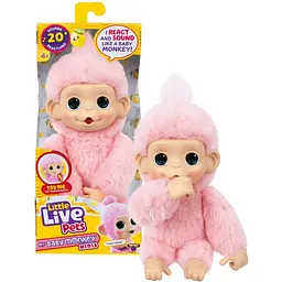 Уцінка. Інтерактивна іграшка Moose Little Live Pets Мавпеня Луна Лемон рожева (26764) 
