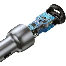 Автозарядка 2xUSB 36W (USB-C+USB-A) QC 3.0+ Косм. Сіра (CD213) UGREEN (60980) - мініатюра 5