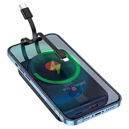 Power bank Hoco J92 22.5W/PD20W/QC3.0/ MagSafe Wireless Charger 10000mah чорний - мініатюра 3