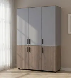Шафа для одягу Doros Торн Кремона Канноло/Сірий 3 ДСП (полиці) 135х51.6х200 (44900504) - мініатюра 4