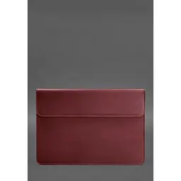 Шкіряний чохол-конверт BlankNote Crazy Horse на магнітах для MacBook 14 Бордовий - мініатюра 5