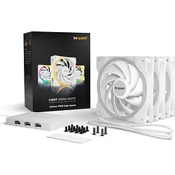 Комплект вентиляторів Be quiet! Light Wings White 120mm PWM high-speed, в комплекті 3 шт. (BL101) - мініатюра 5