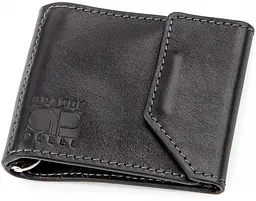 Чоловічий шкіряний затискач для грошей GRANDE PELLE 9х8х1 см acs0024444