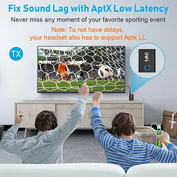 Аудіо Bluetooth передавач і приймач 2в1 для телевізора з низькою затримкою aptX - мініатюра 7