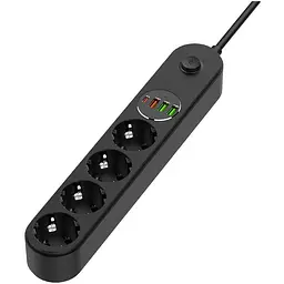 Мережевий фільтр живлення ColorWay CW-CHE44PDB, 4 розетки/4USB 2M (CW-CHE44PDB)