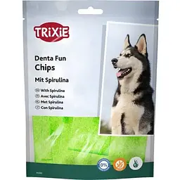 Ласощі для собак Trixie Denta Fun Пластинки для чищення зубів зі спіруліною 100 г