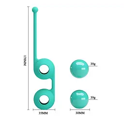 Вагінальні кульки Pretty Love Kegel Tighten Up Balls III, 17 см, м'ятний - мініатюра 5