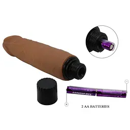 Вібратор Baile Sliding Skin Waldorf 8.5" 21.5 см коричневий - мініатюра 5