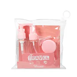 Дорожній набір ємностей для косметики WH Travel Bottles Set 4 шт. , Рожевий