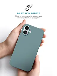Силиконовый чехол для Apple iPhone 16 Plus, ICON2 Case, голубой, противоударный, панель, защита всего корпуса, матовая поверхность Soft Touch, выступает над дисплеем, совместим с защитными стеклами и пленками, с микрофиброй, ArmorStandart (ARM79634) - мініатюра 8