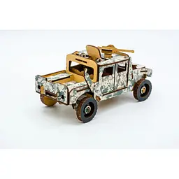 Дерев'яний 3D конструктор Хамер PuzzleOk 65-00743 65 деталей - мініатюра 5