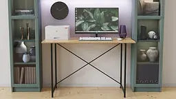 Стіл письмовий Line Лайт Ferrum-decor 750x1000x600 Чорний метал ДСП Дуб Артізан 16 мм (FRD-104848) - мініатюра 7